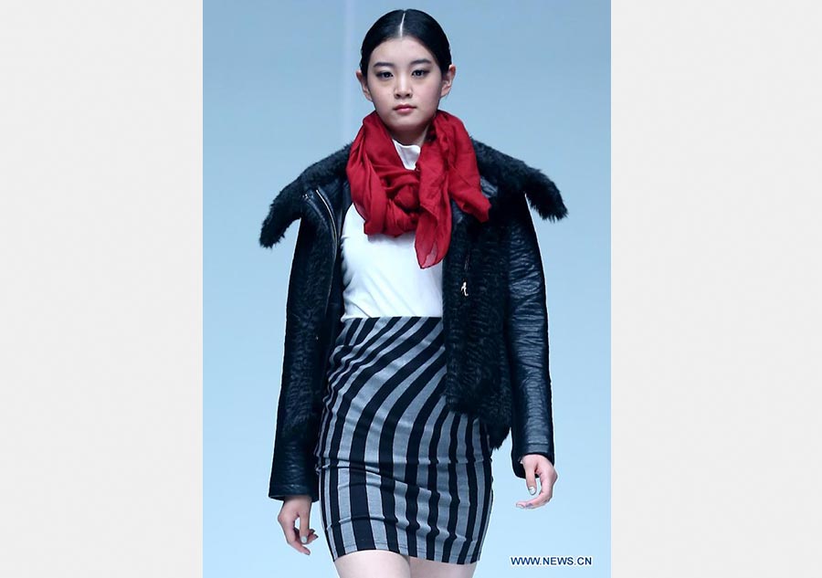 Models present artificial fur at China Fashion Week