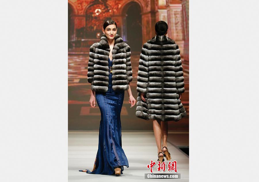 Haute couture fur show held in NE China