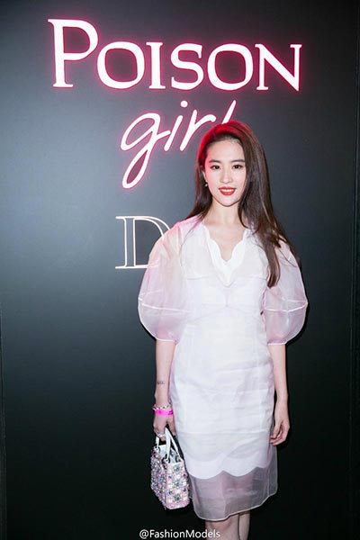 Actress Liu Yifei poses in Paris