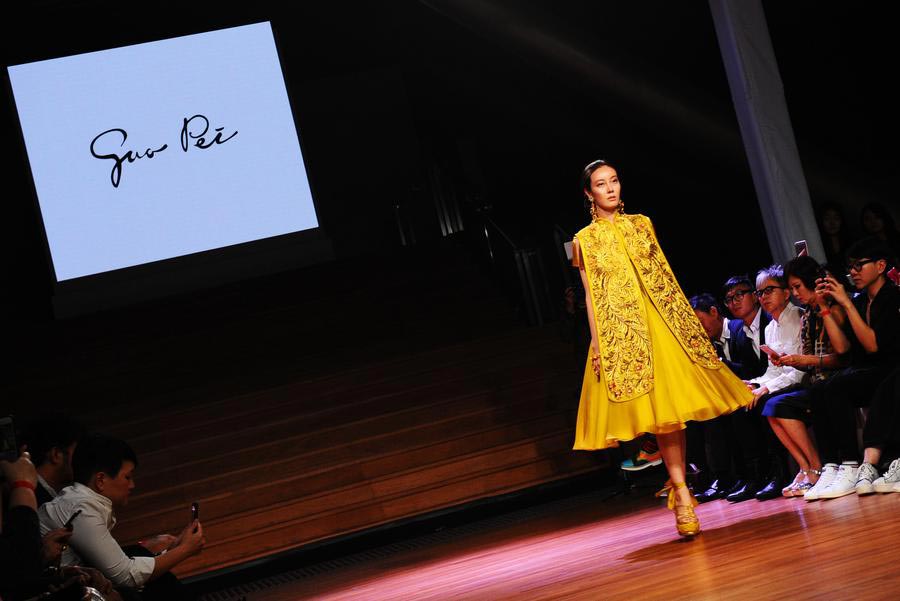 Creations by designer Guo Pei presented in Singapore