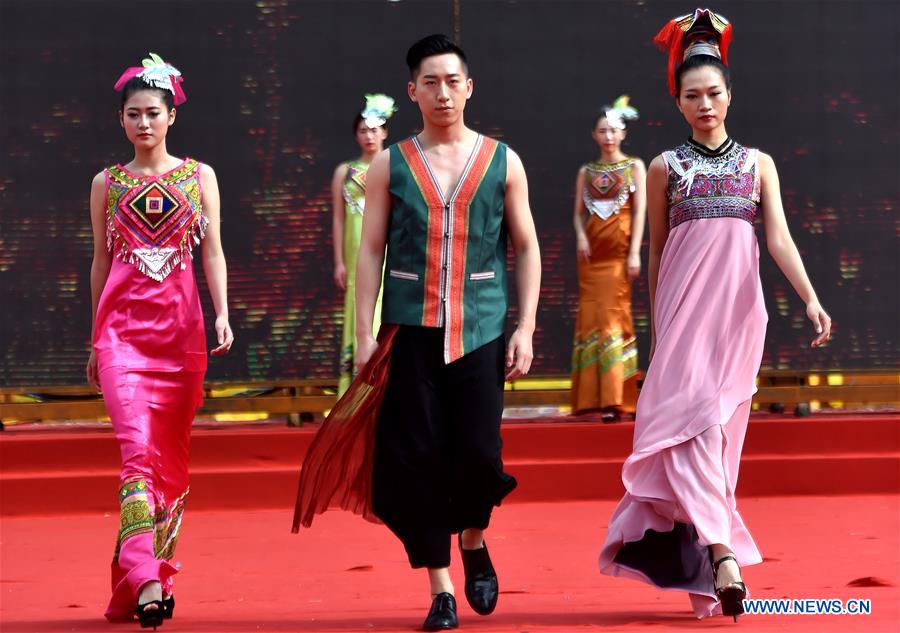 Models present fashion creations of Yao ethnic group