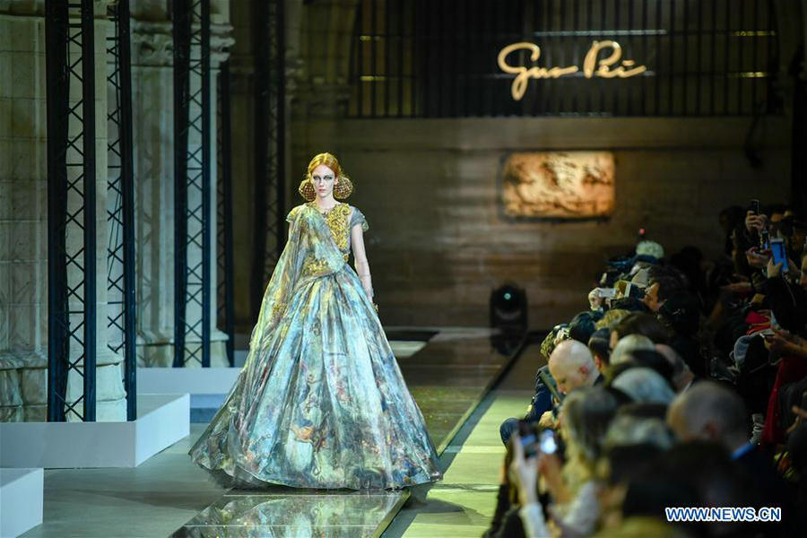 Creations of Guo Pei's Haute Couture presented at Paris Fashion Week