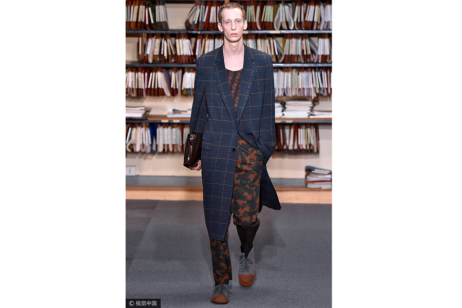 Men show for fashion brand Dries Van Noten in Paris