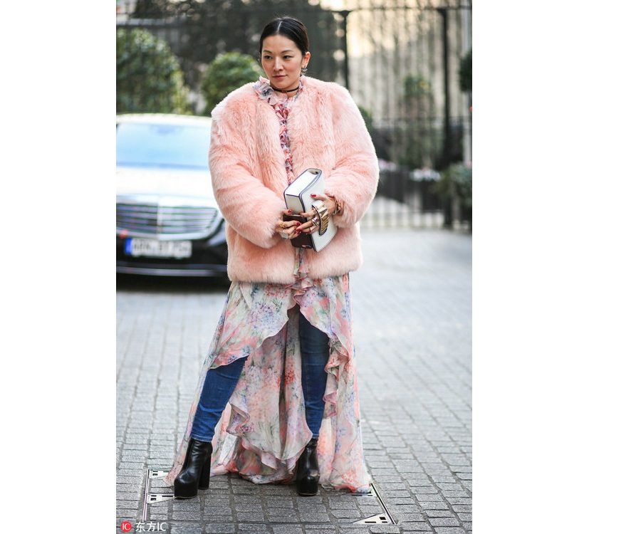 Colorful fur coats back in vogue