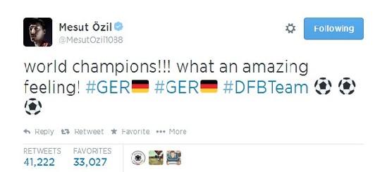 世界冠军！德国队员发状态晒自拍庆祝夺冠