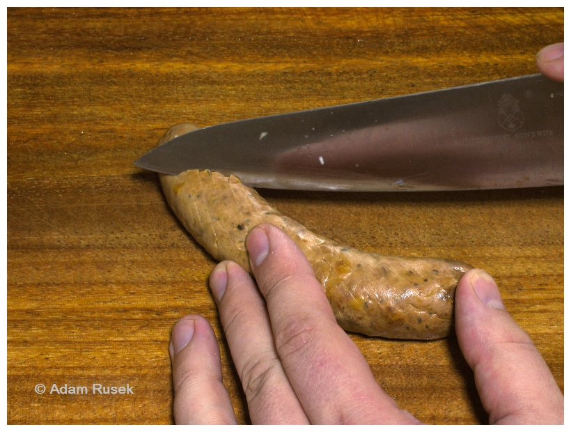 Fried Polish sausage with steamed potatoes and cabbage