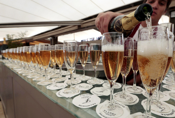 Champagne feast during Cannes Film Festival