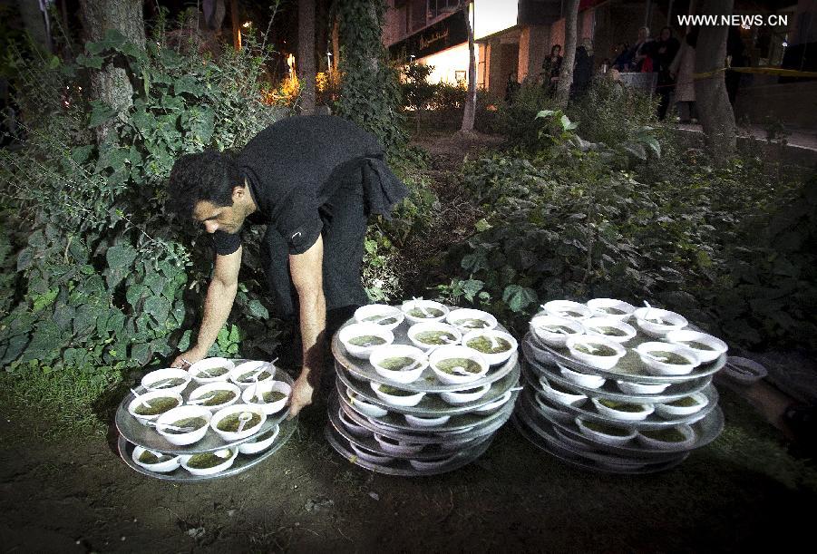 Muslims break their fast during month of Ramadan