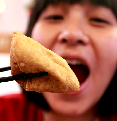 Stinky tofu in Taipei