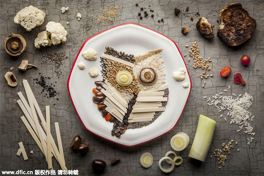 Art works made from food