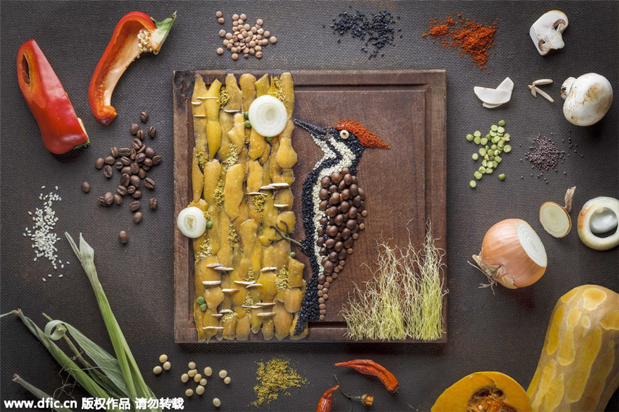 Art works made from food