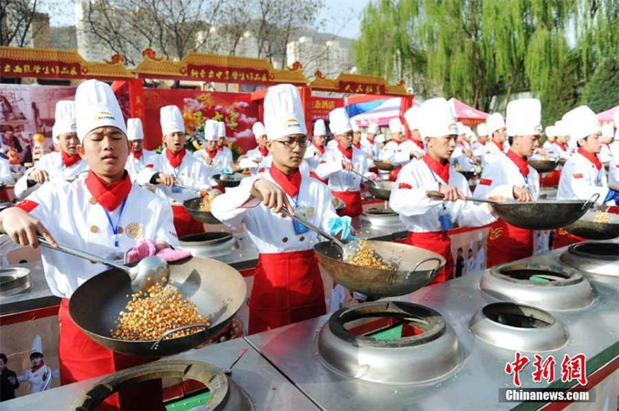 Fine cuisine cooking contest held in Gansu