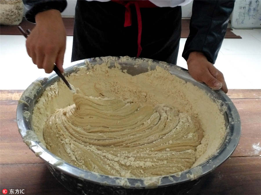 Traditional bean candy prepared for New Year