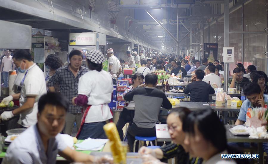 Night market in NW China's Xinjiang