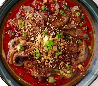 China bites: Pork lungs in chili sauce