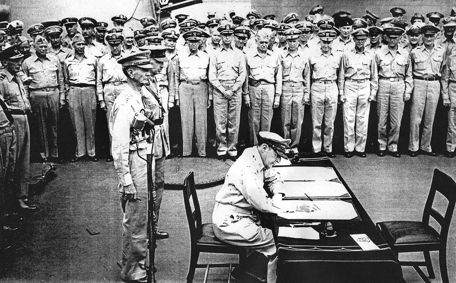 Japan signs act of surrender
