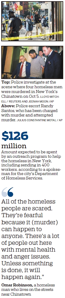 CHINATOWN KILLINGS PUT SPOTLIGHT ON NEW YORK'S HOMELESS