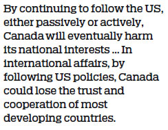 As US adherent, Canada cannot gain much from trade with China