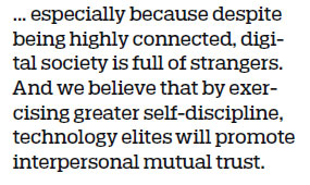 Digital society's biggest social good would be welfare for all