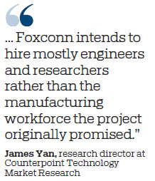 Foxconn shifts focus to research