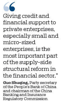 Nation to further solve private firms' financing difficulties