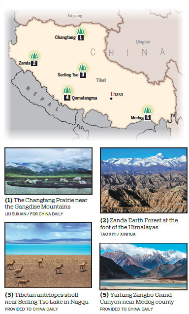 Tibet to get five national parks