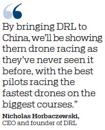 Sky is the limit for drone racing events