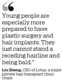 Young Chinese troubled by hair loss