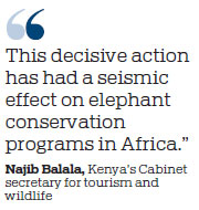 China makes big strides in efforts to halt ivory trade
