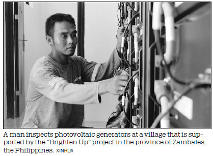Project brightens rural areas in Philippines