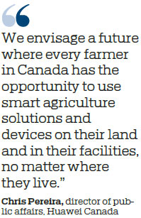 Huawei to help build smart winery in Canada