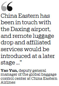 Two airlines to use e-tags at Daxing Intl Airport