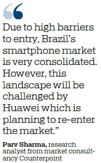 Huawei to build $800m plant in Brazil
