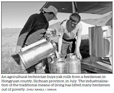 Yak milk transforms fortunes of herdsmen in Sichuan province