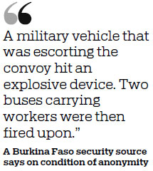 Ambush on convoy kills 37 in Burkina Faso