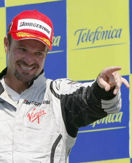 Barrichello claims the European F1 Grand Prix victory