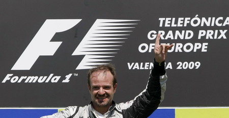 Barrichello claims the European F1 Grand Prix victory