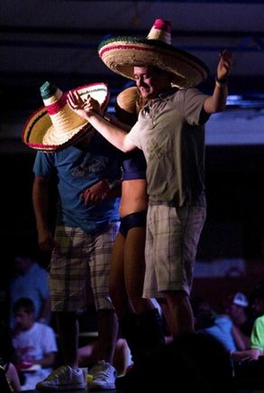 Tourists enjoy life in Cancun