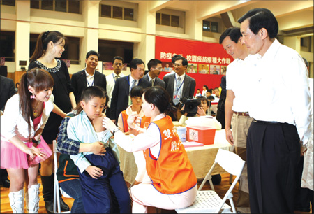 Locally produced vaccine used in vaccination drive