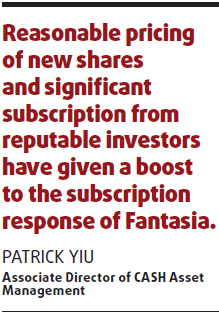 Fantasia raises HK$3.18b on big subscription