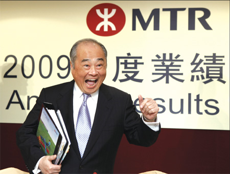 MTR reports solid gain of 16.4% in 2009 net earnings