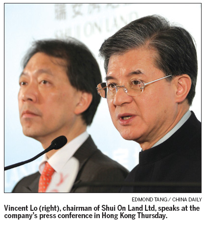 Shui On to speed up mainland projects