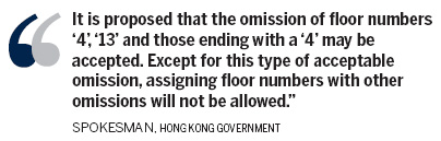 New govt rules ban most 'creative' floor numbering