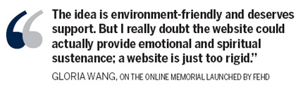 Mourning loved ones in cyberspace