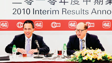 Cheung Kong, Hutchison interim profits beat forecasts