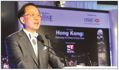 Set up bases in HK, Tsang tells India Inc