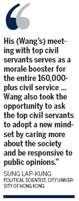 Wang: civil service city's driving force