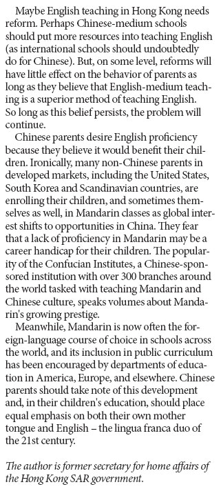English as medium of instruction questioned