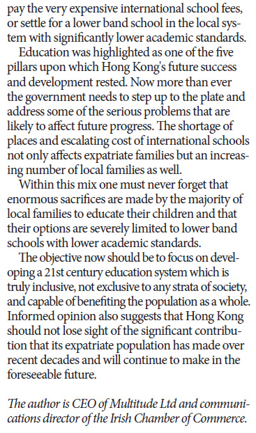 Education is not simply an expatriate dilemma