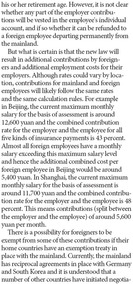 Mainland social security law to aff ect HK